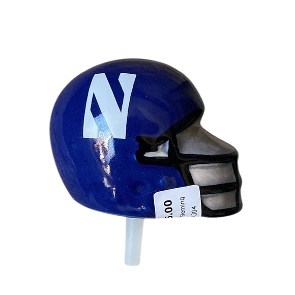 Nora Fleming Purple NORTHWESTERN UNIVERSITY HELMET mini - Picture 3 of 6